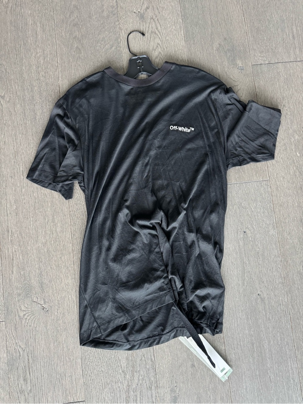 Off-White Black Men's Logo Short Sleeve Tee
